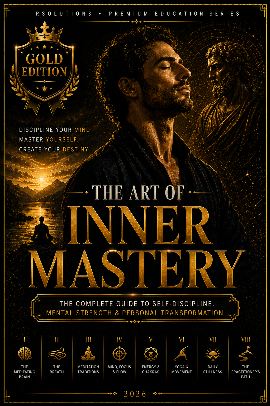 The Art of Inner Mastery: Meditation, Breath, Focus & the Path of Inner Peace Gold Edition cover