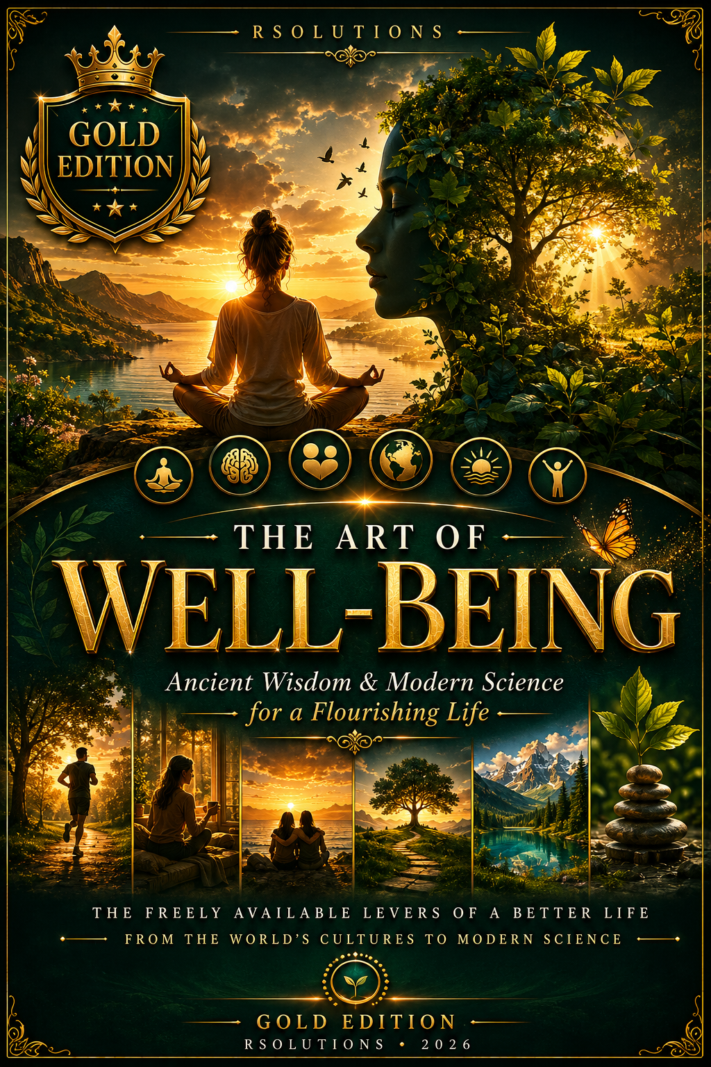 The Art of Well-Being: Ancient Wisdom & Modern Science for a Flourishing Life Gold Edition cover